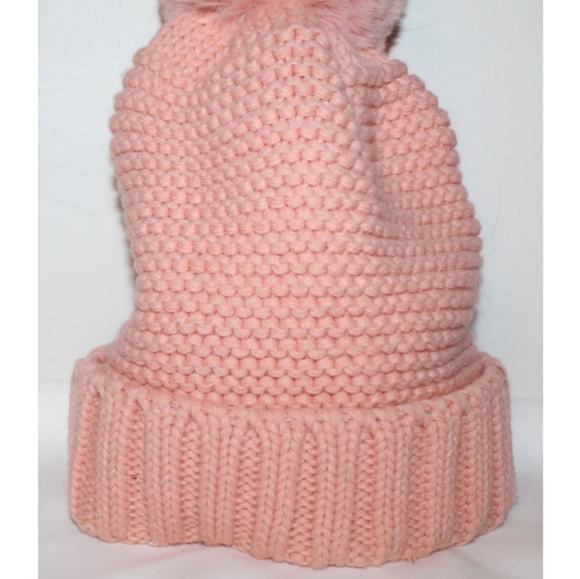 Women's Plush Knit Pom Pom Beanie Hat - Picture 10 of 15